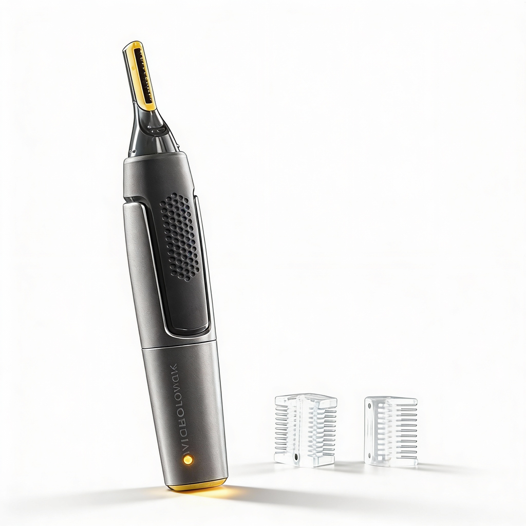 Ultra-Thin Precision Trimmer | Micro-Oscillation Blades | Titanium-Stainless Steel Technology | Integrated LED Lighting | Ergonomic Design