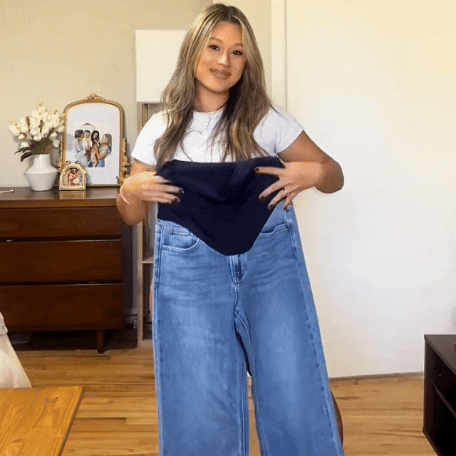 Jeans premaman a gamba larga