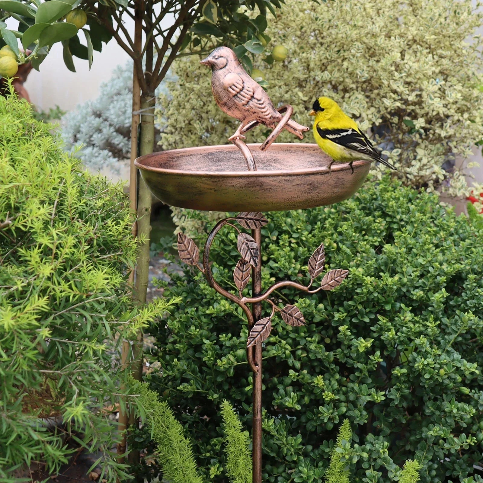 Gartenvogeltränke | Deko Schale | Stabiler Spieß | GardenShine