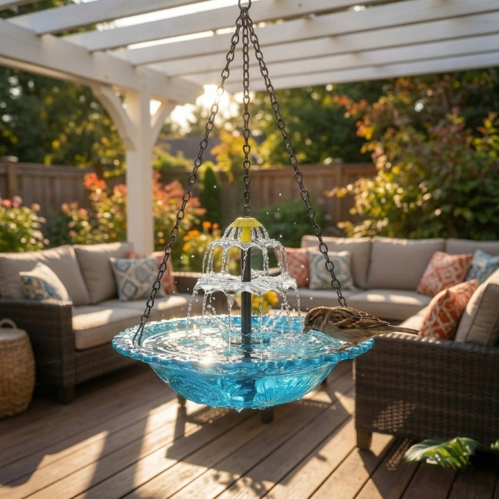 Solar Bird Bath with Fountain