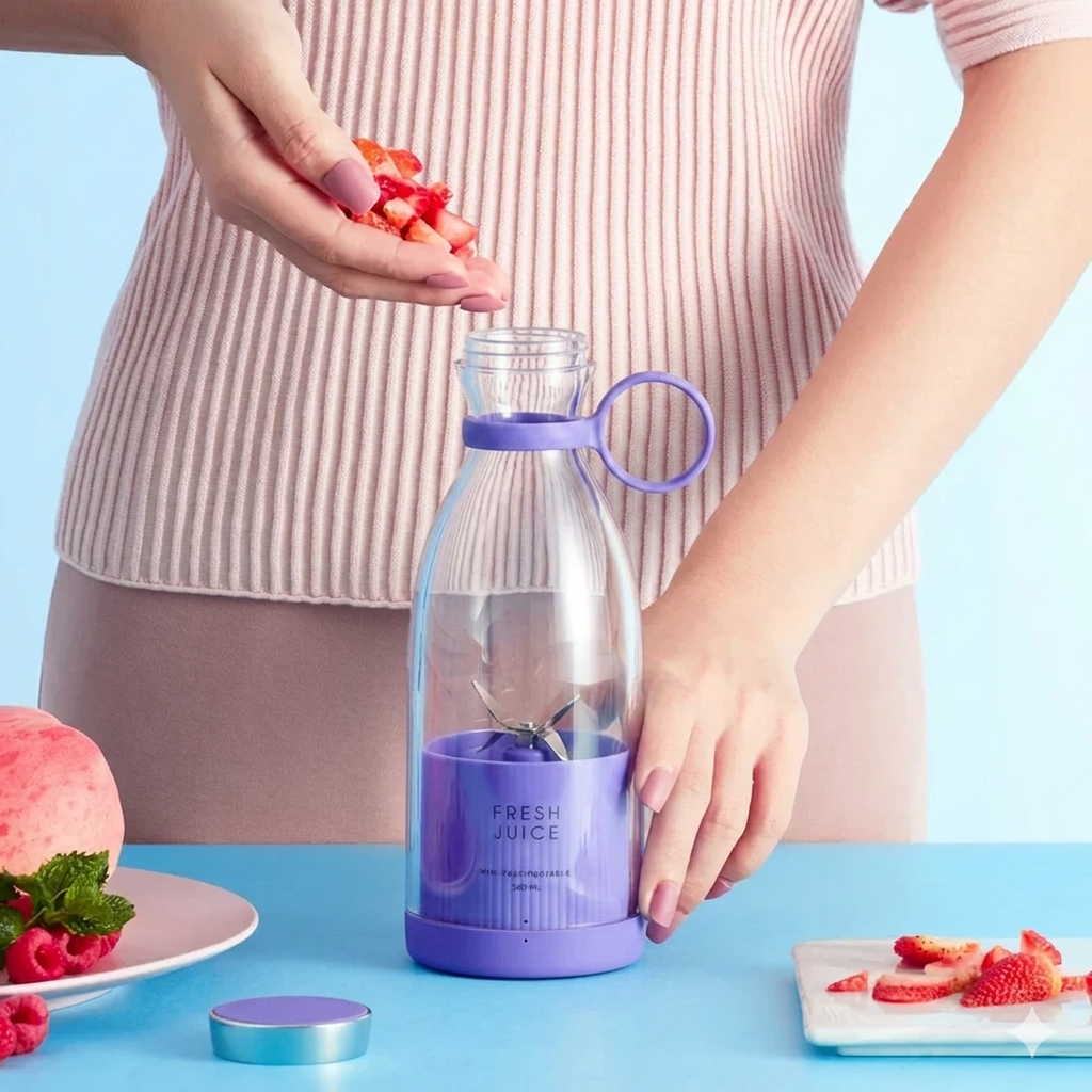 Frullatore Portatile 420 ml – Frullati Freschi in Secondi, Senza Fili