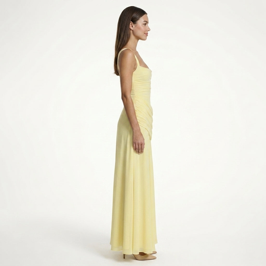 Elegant Ruched Maxi Dress