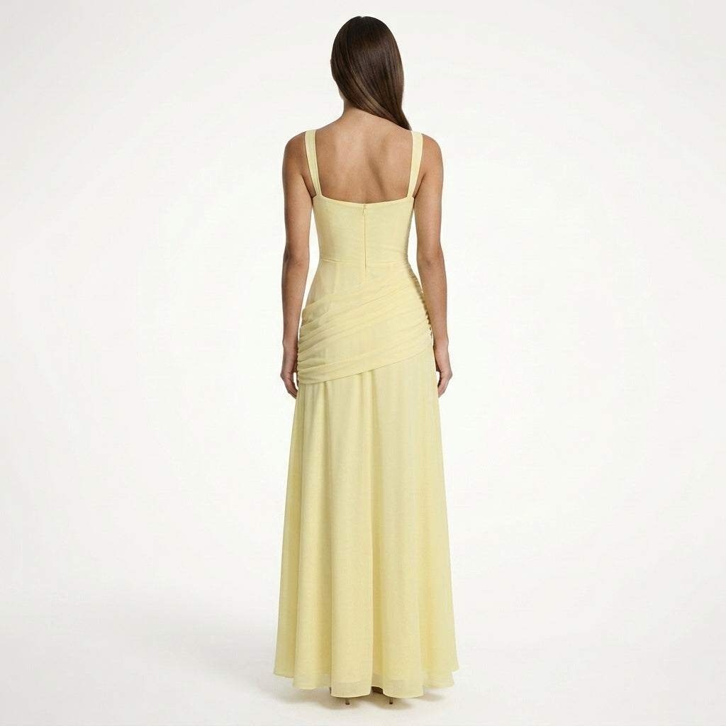 Elegant Ruched Maxi Dress