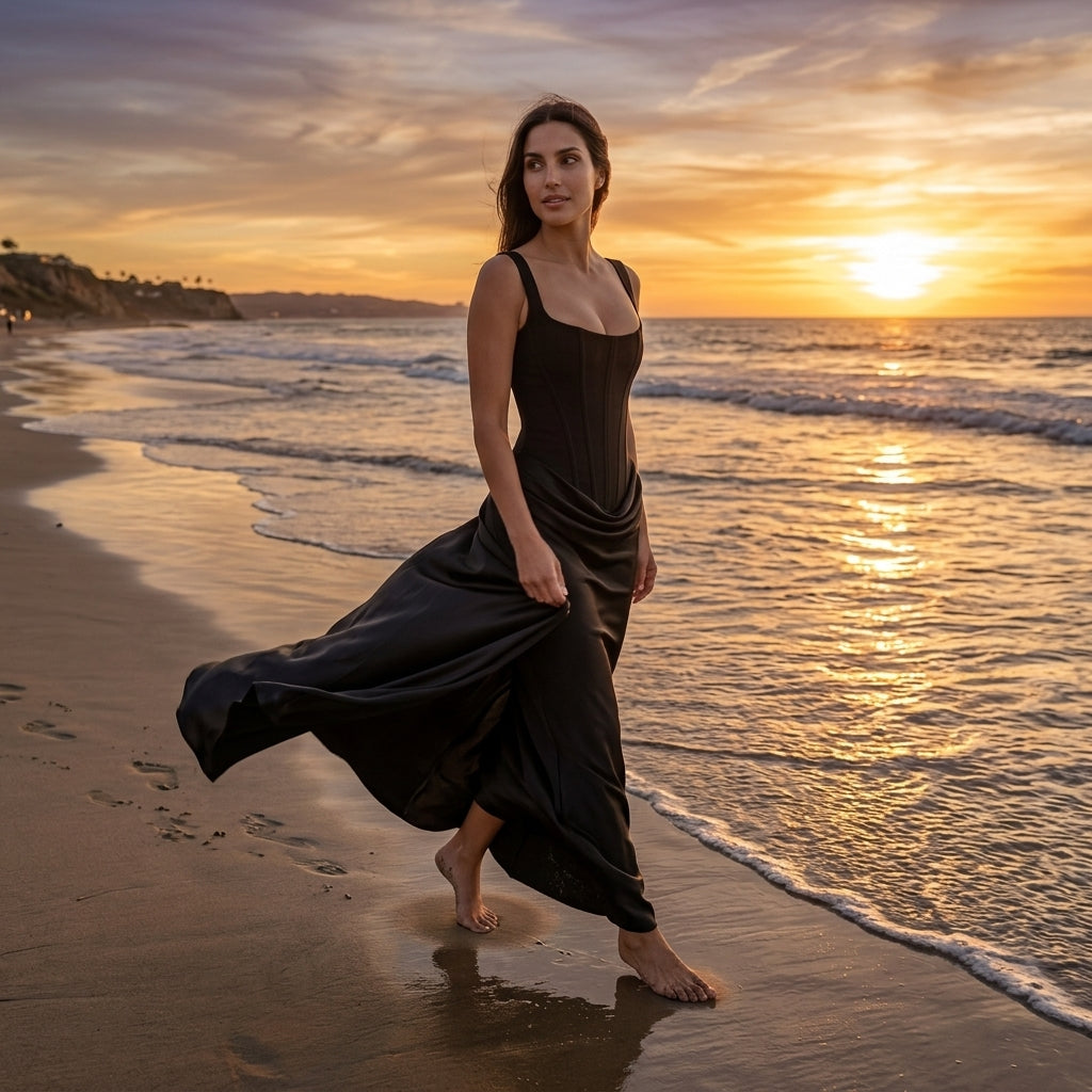 Bodycon Corset Maxi Dress