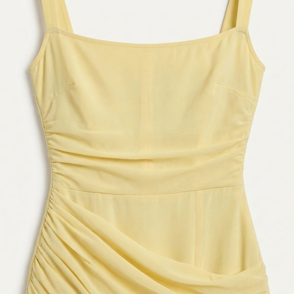 Elegant Ruched Maxi Dress
