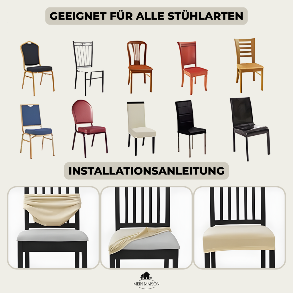 2+2 FREE | Stylish Chair Covers – Elegant Protection for Your Furniture!