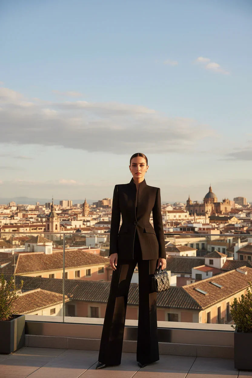 Giselle | Elegant Blazer & Palazzo Trousers Set 3
