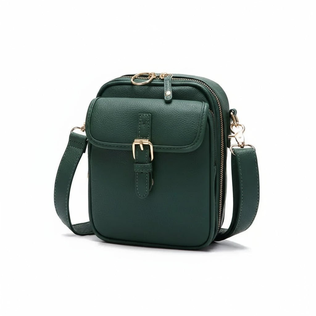 Leather Crossbody Bag  Anti-Theft Compact Square Design - Product detail 11