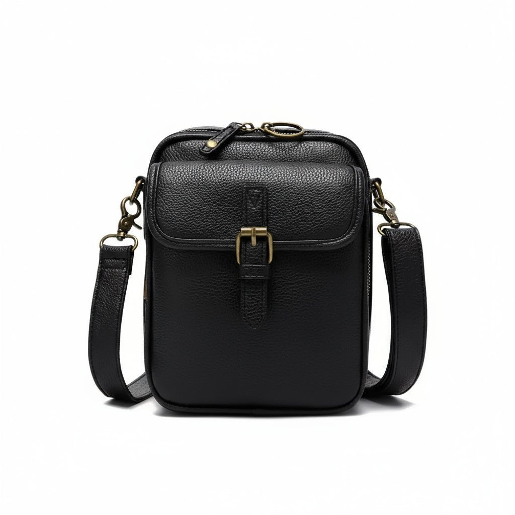 Leather Crossbody Bag  Anti-Theft Compact Square Design - Product detail 9