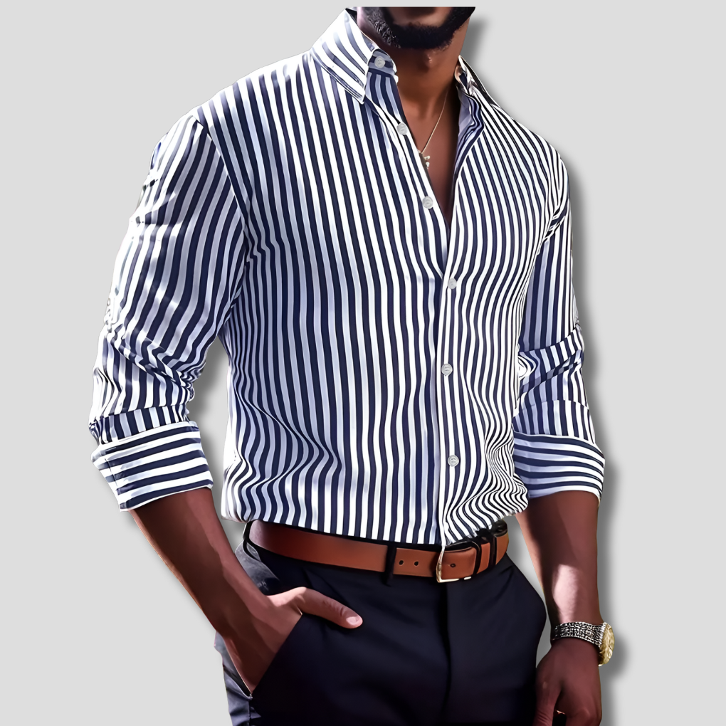 Camicia di cotone a righe