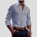 Camicia di cotone a righe