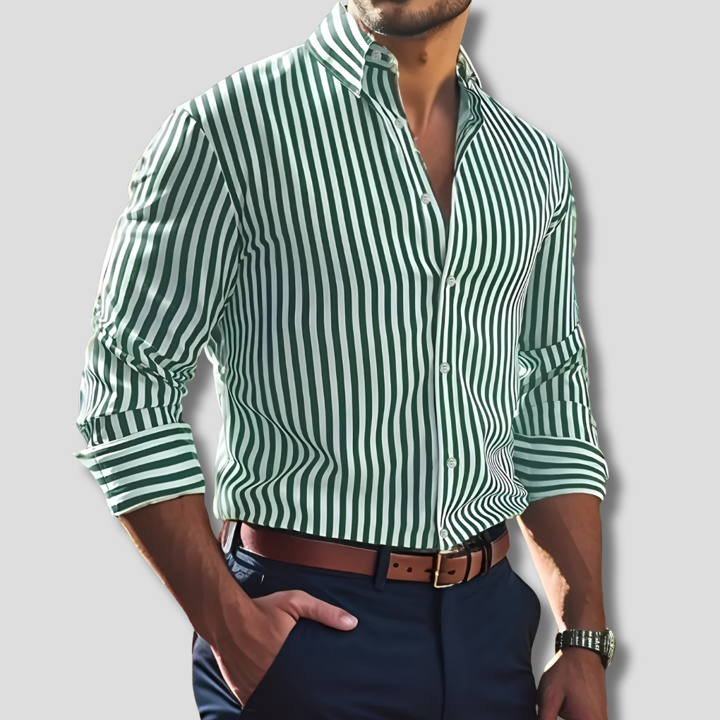 Camicia di cotone a righe