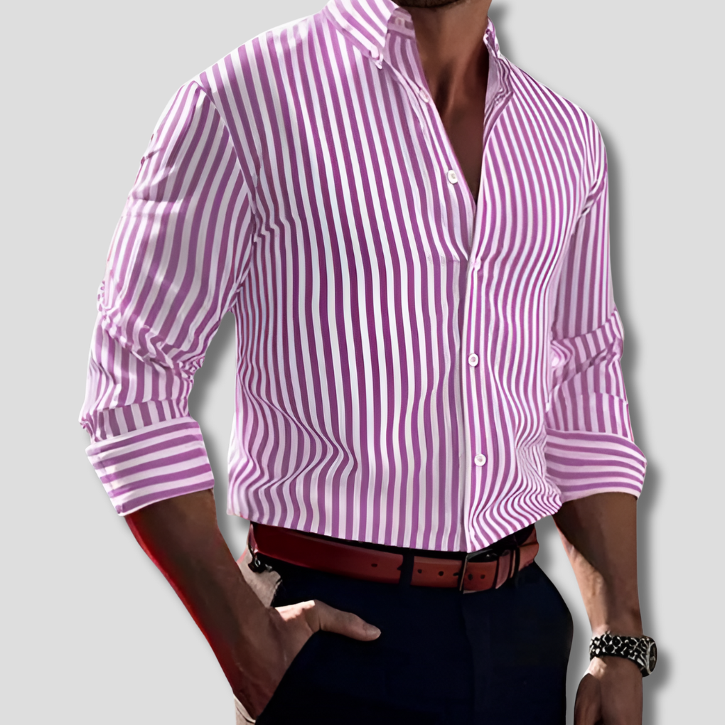 Camicia di cotone a righe