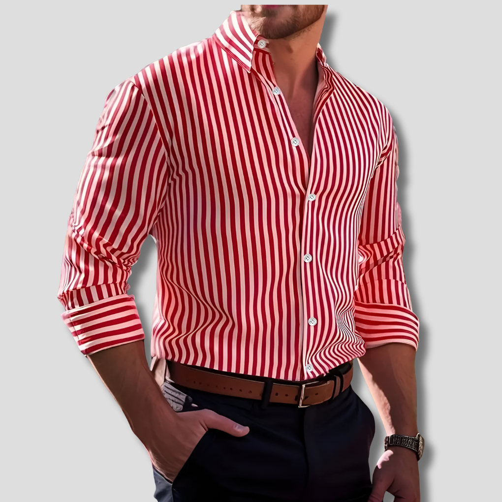 Camicia di cotone a righe
