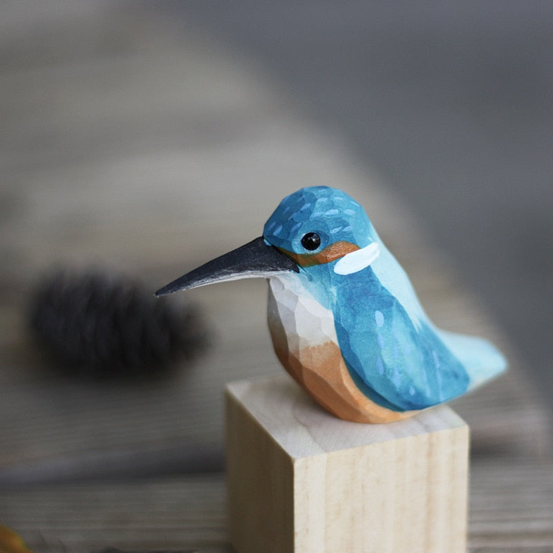 Scandinavian Bird Ornament  Hand-Carved Wooden Robin Design - Product detail 9