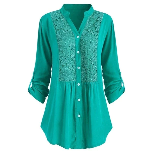 Women’s Long Blouse | Puff Sleeve Top | Casual White or Black Blouse