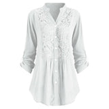 Women’s Long Blouse | Puff Sleeve Top | Casual White or Black Blouse