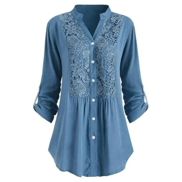 Women’s Long Blouse | Puff Sleeve Top | Casual White or Black Blouse