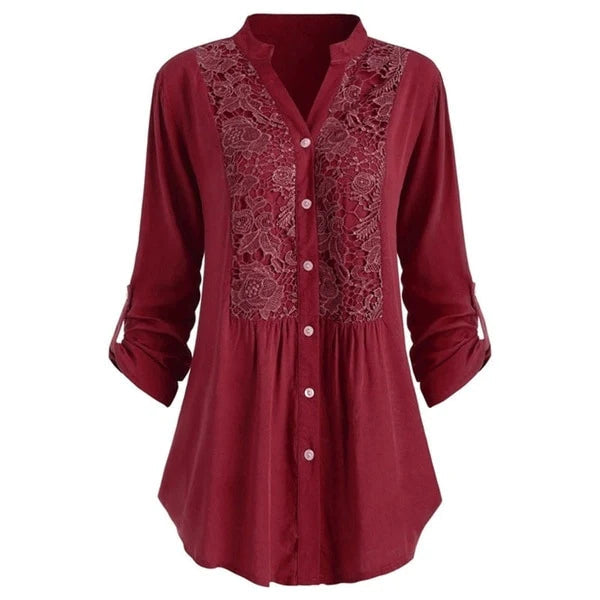 Women’s Long Blouse | Puff Sleeve Top | Casual White or Black Blouse