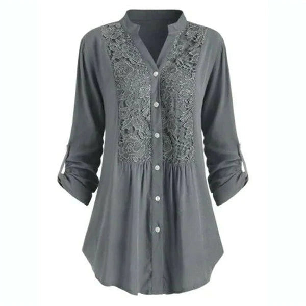 Women’s Long Blouse | Puff Sleeve Top | Casual White or Black Blouse