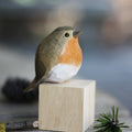 Scandinavian Bird Ornament  Hand-Carved Wooden Robin Design - Product detail 6