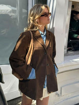 Women’s Suede Jacket – Tailored Fit for Casual & Smart Wear