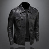 Men's Leather Jacket | Classic Black Design | Stylish & Versatile