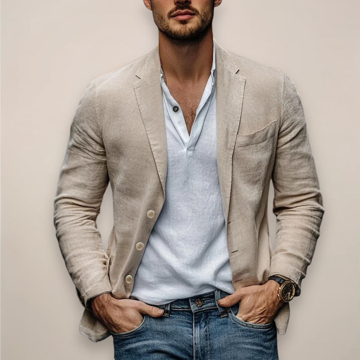 Jasper | Casual Blazer voor Heren met Moderne Zomerstijl 0