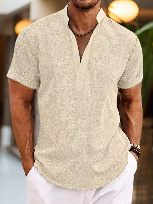 Jasper | Casual Henley Overhemd met Korte Mouwen voor Heren 5