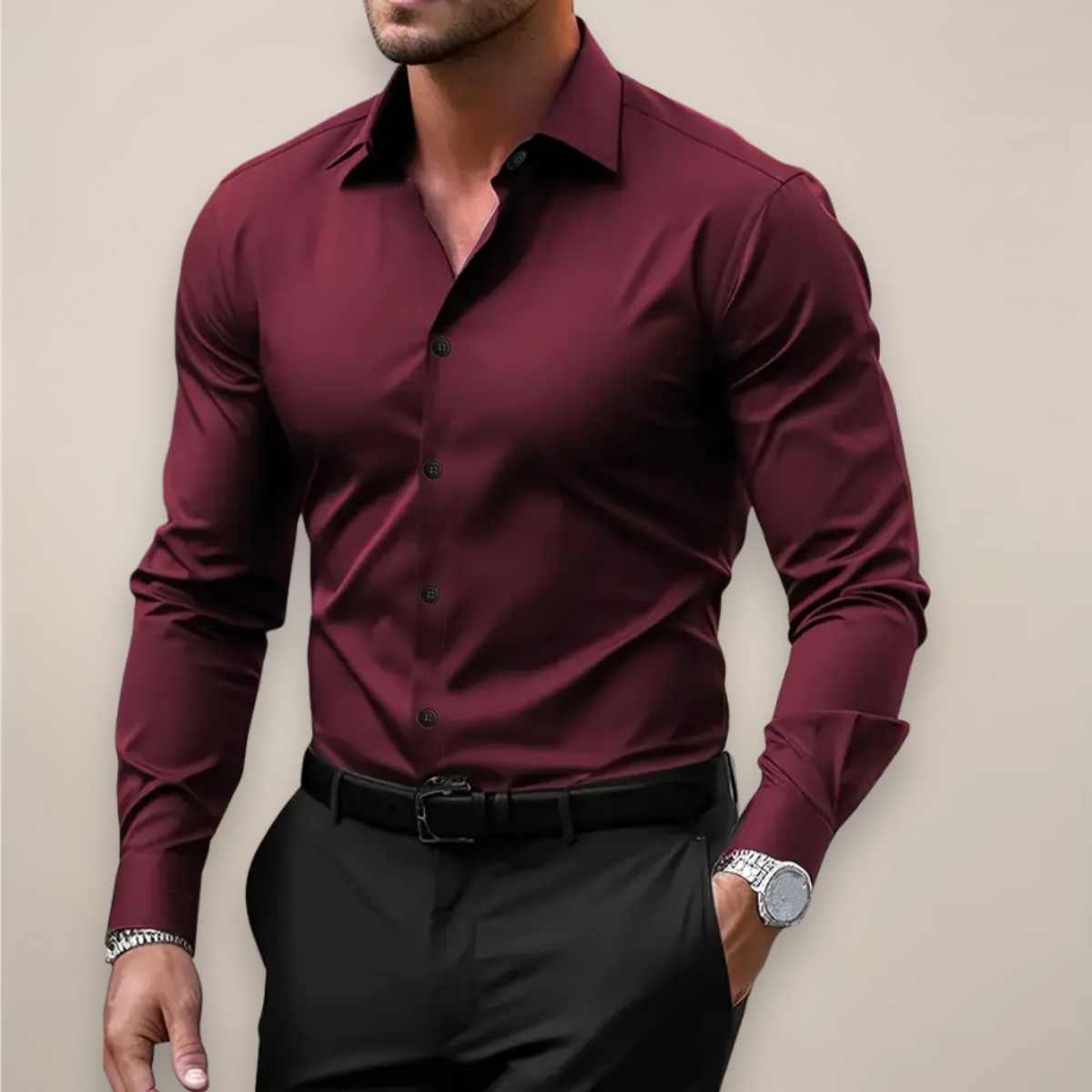 Jasper | Slim Fit Overhemd met Lange Mouwen voor Heren 1