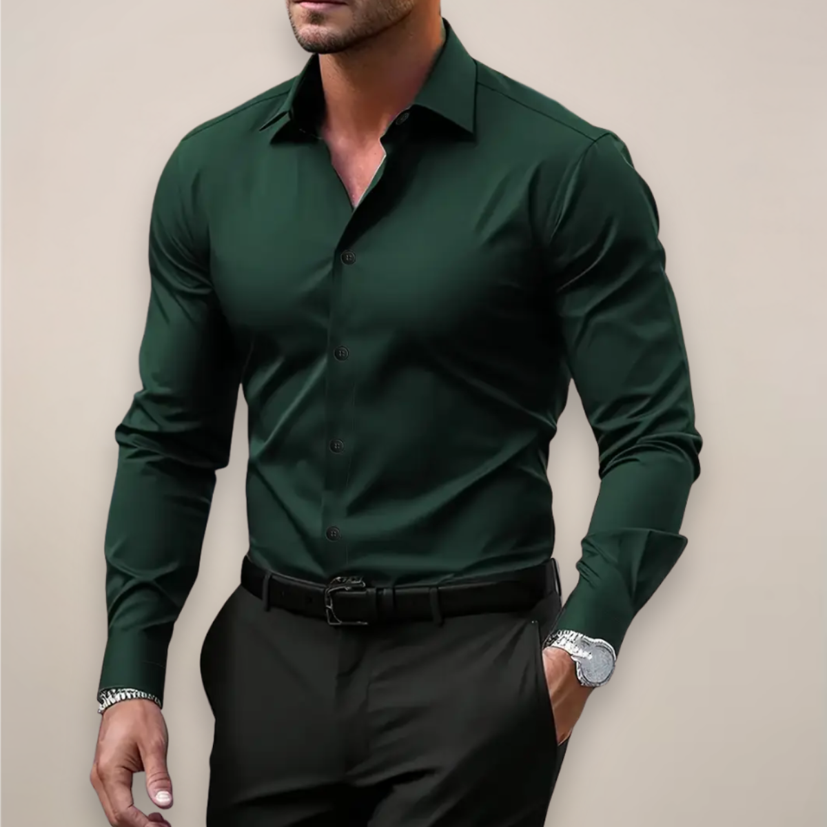 Jasper | Slim Fit Overhemd met Lange Mouwen voor Heren 2