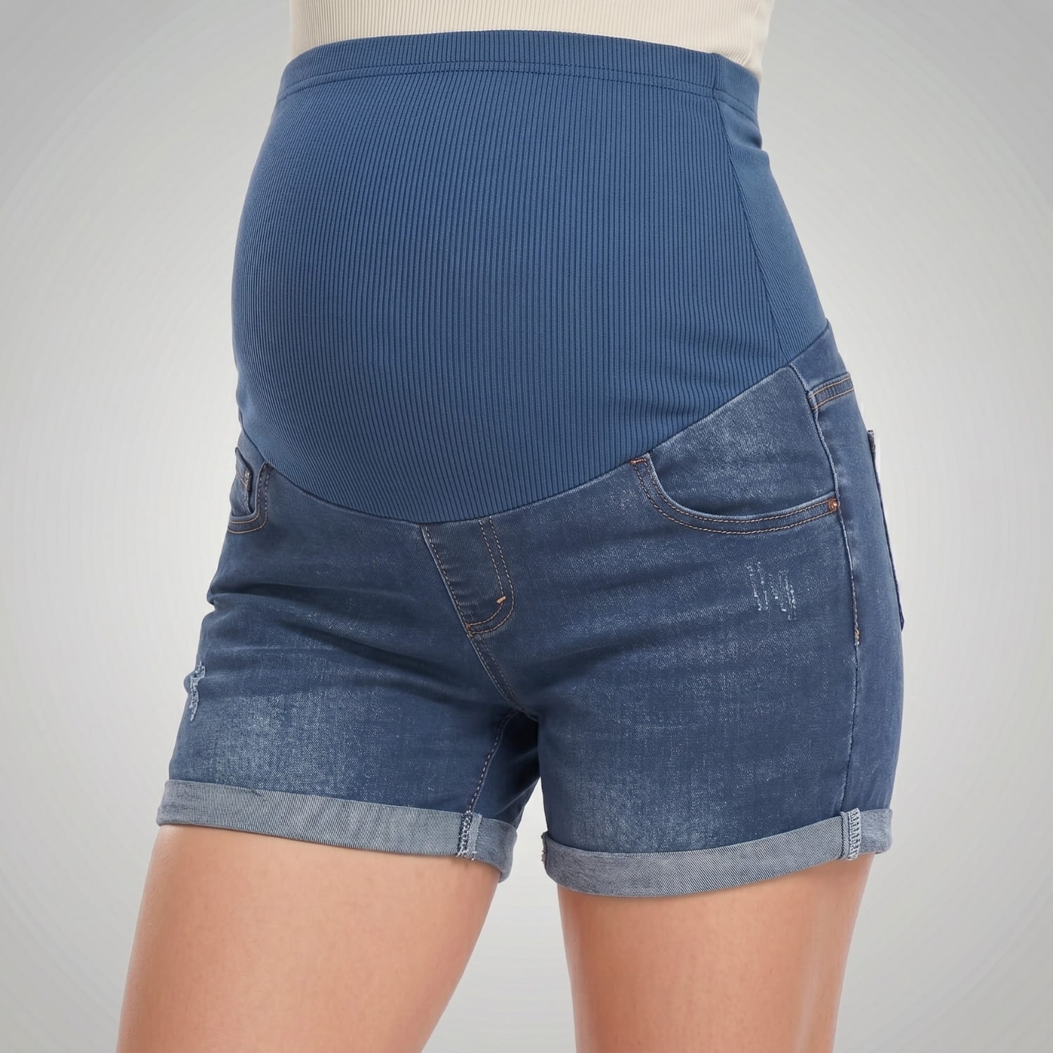 Shorts premaman in denim