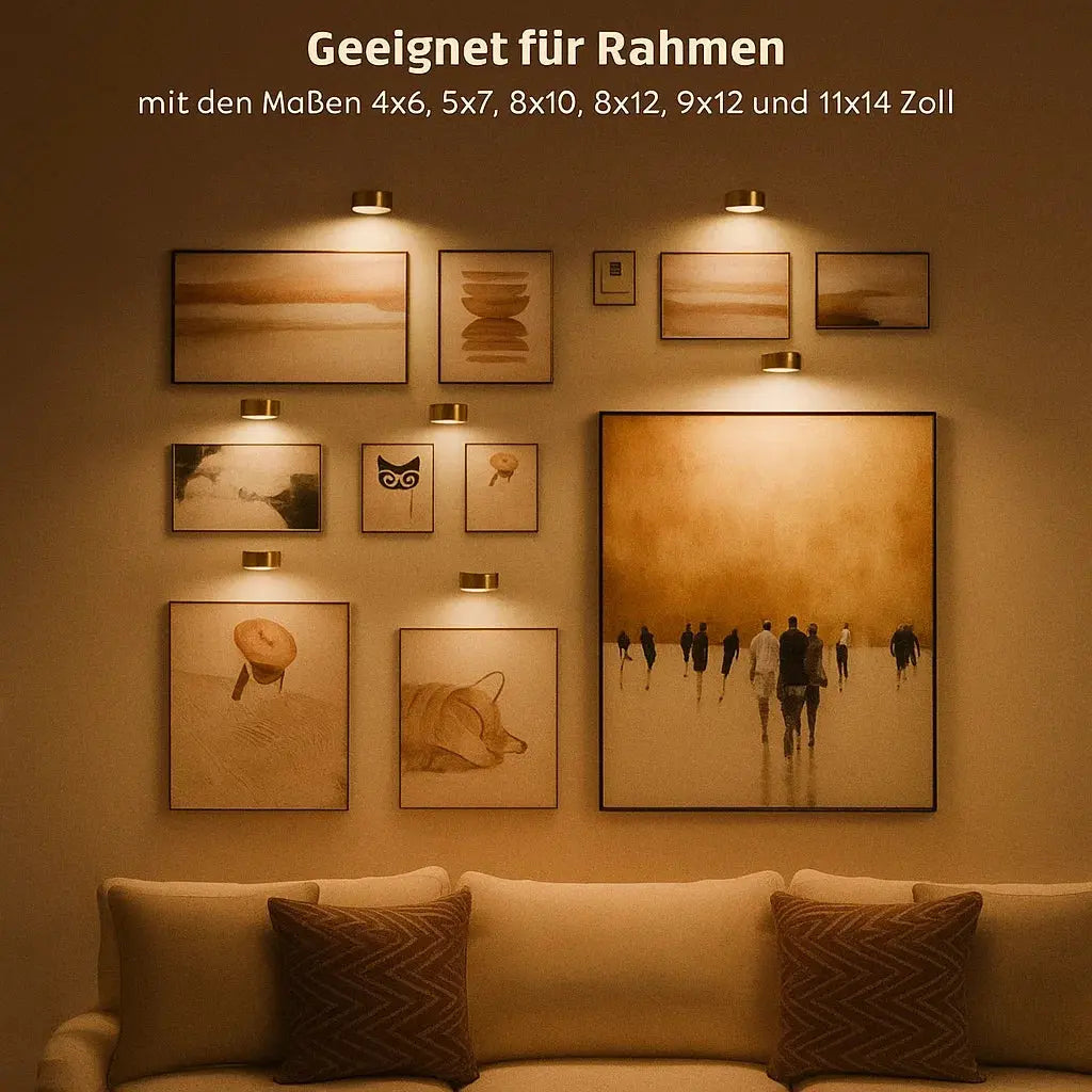 Kabellose LED-Bilderleuchte – Elegantes Licht für Kunst & Dekoration Mivoza Deutschland