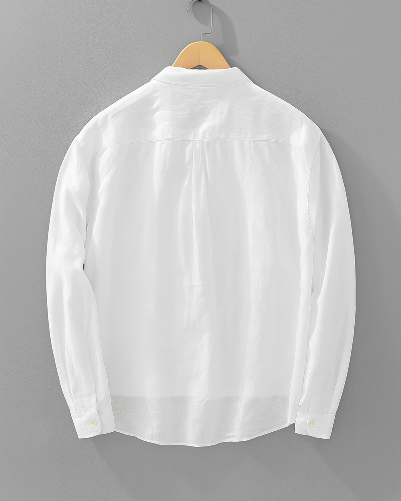 Kiyoto Cotton-Linen Popover Shirt