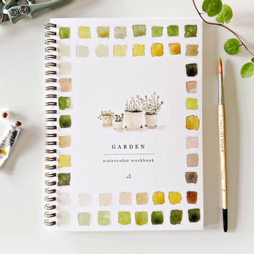 Kunstbuch | Aquarell Workbook Anfänger | Schritt für Schritt Malbuch | AquaBliss