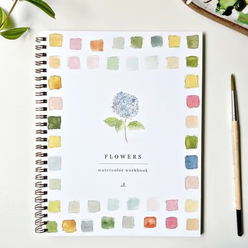 Kunstbuch | Aquarell Workbook Anfänger | Schritt für Schritt Malbuch | AquaBliss