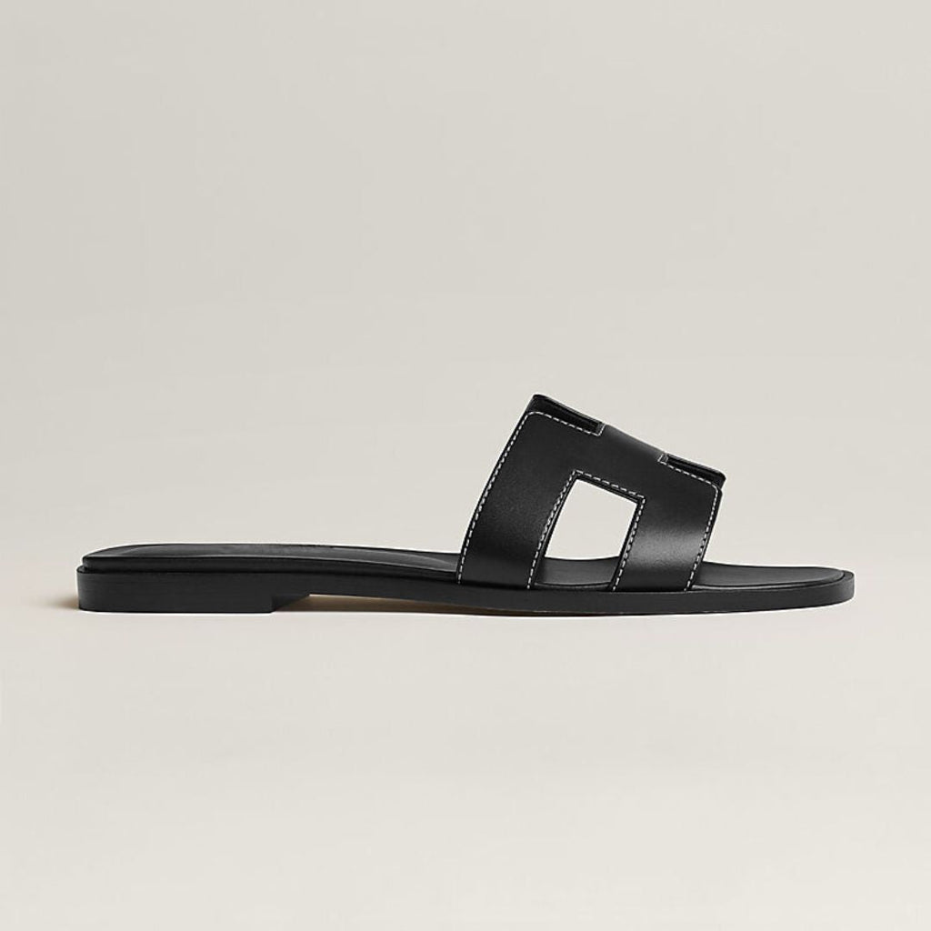 Classic Leather Sandals  White Cut-Out Design With Wooden Sole - Product detail 9