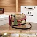 Designer Crossbody Bag | Colorblock Pattern With Gold Chain