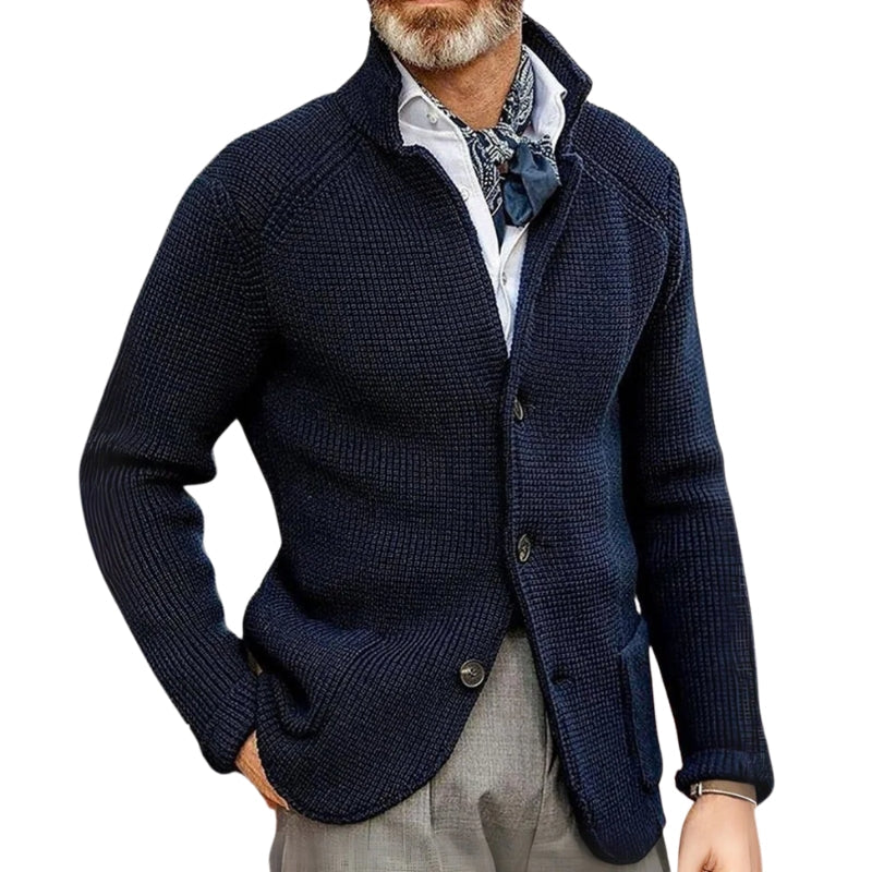 Cardigan da uomo lavorato a maglia con bottoni sul davanti