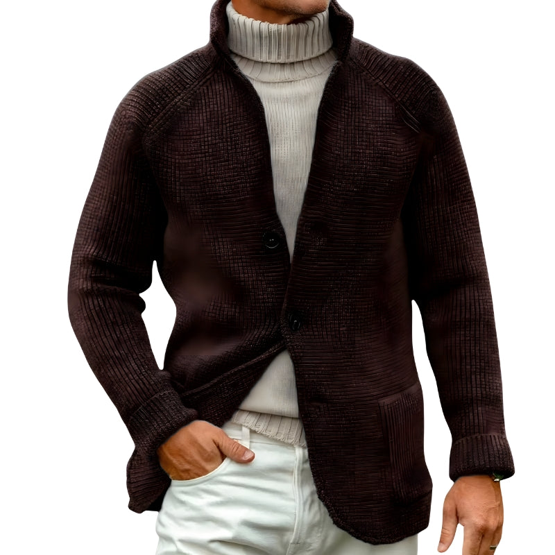 Cardigan da uomo lavorato a maglia con bottoni sul davanti
