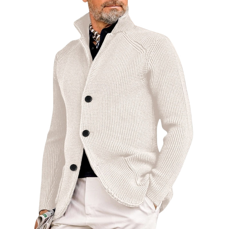 Cardigan da uomo lavorato a maglia con bottoni sul davanti
