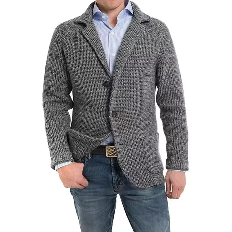 Cardigan da uomo lavorato a maglia con bottoni sul davanti