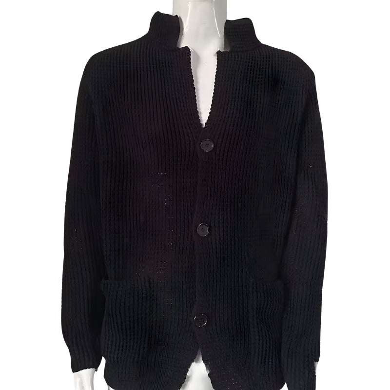 Cardigan da uomo lavorato a maglia con bottoni sul davanti