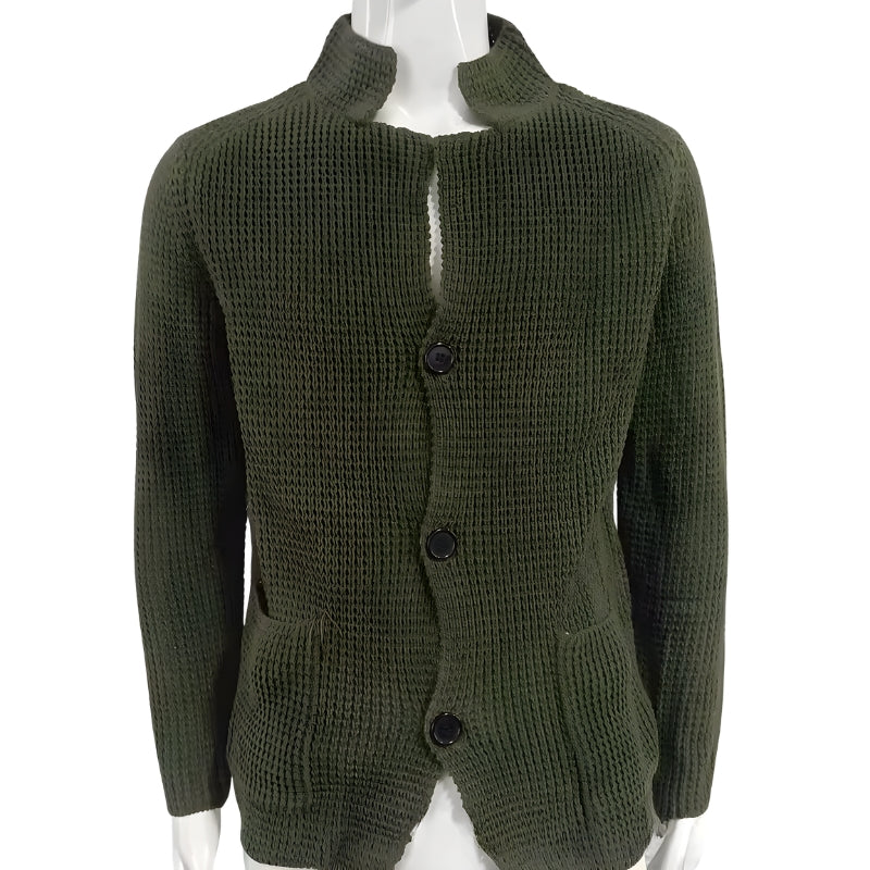 Cardigan da uomo lavorato a maglia con bottoni sul davanti