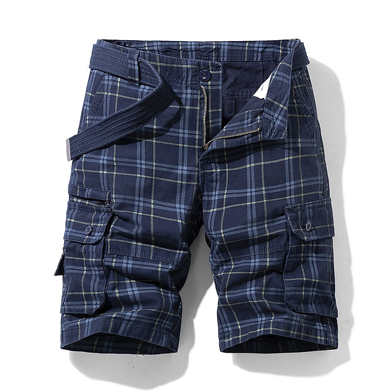 Men's Plaid Outdoor Shorts – Lightweight, Breathable Fabric, Durable Design for Hiking and Casual Wear 0