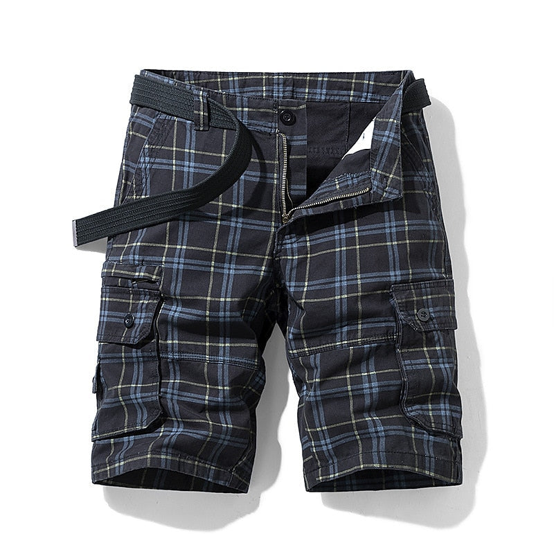 Men's Plaid Outdoor Shorts – Lightweight, Breathable Fabric, Durable Design for Hiking and Casual Wear 2