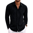 Men’s Cotton-Linen Long-Sleeve Shirt – Slim Fit1
