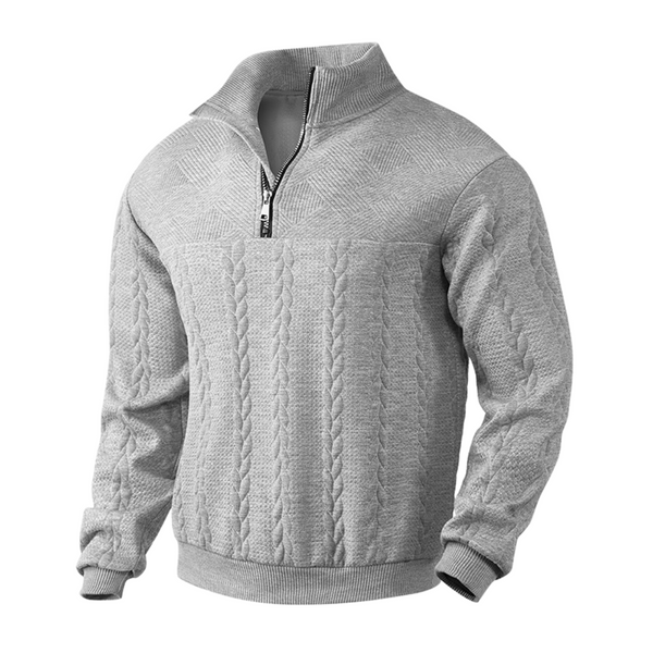 Men’s Half-Zip Cable Knit Jumper | Classic Knitted Layer
