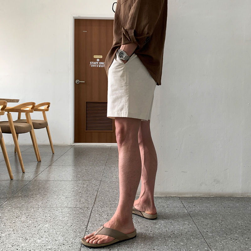 Men's Linen Drawstring Shorts – Lightweight, Breathable Fabric for Comfort, Casual Style, Available in S-XL 2