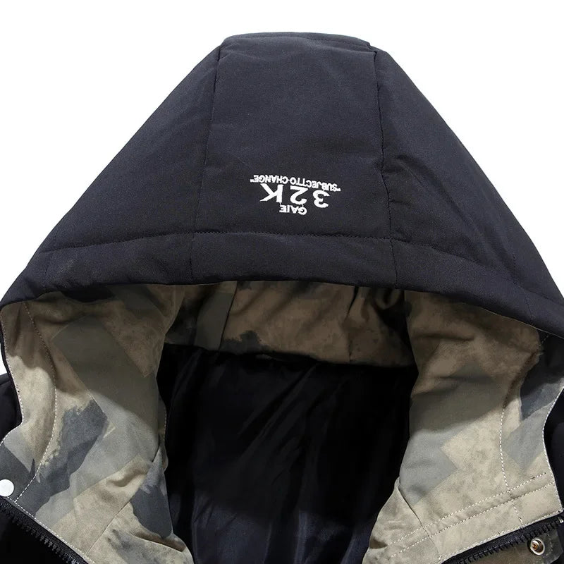 Giacca Parka Invernale Imbottita da Uomo con Cappuccio e Tasche